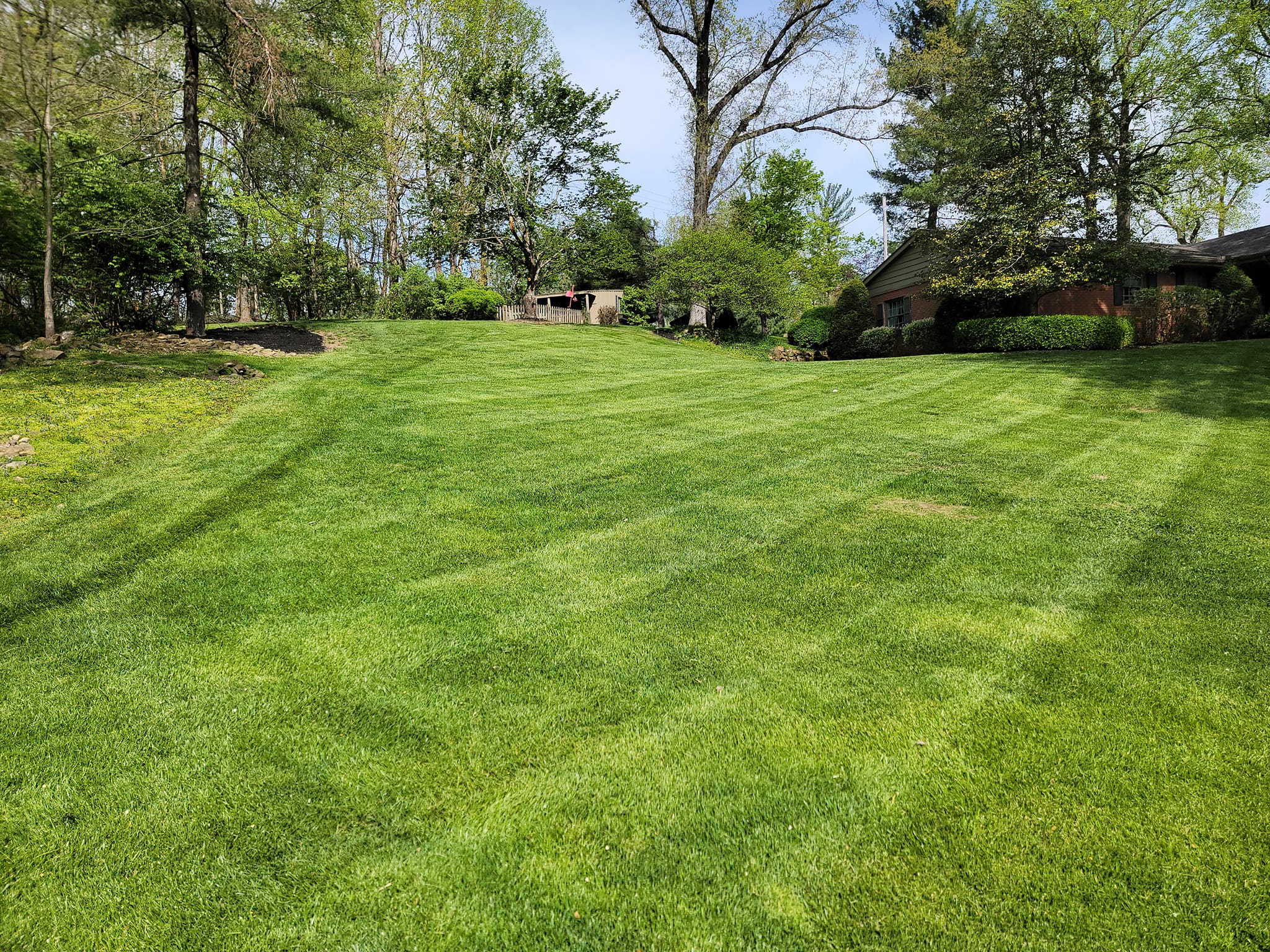 Freshly mowed lawn by Indian Creek Lawn Maintenance